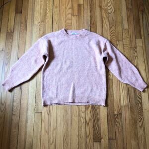 Pink Clover NWT Pink Heathered Crewneck Pullover Sweater Size L